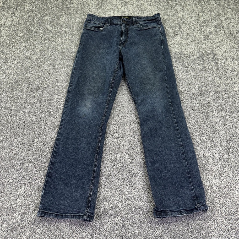 Urbanstar Jeans Mens 34x32 Blue Regular Straight Denim Dark Wash